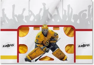 – 7' x 10' Heavy Duty Hockey Shooting Tarp – Built-in Shooter Tutor – Great Hockey Net Replacement – Training Equipment for All Skill Levels - Garage & Wall Protection