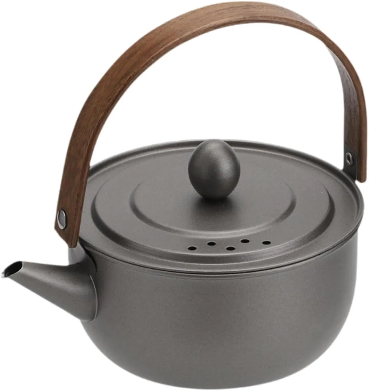 0.5 L Camping Water Kettle Boiling Water Teapot Coffee Pot Cook Pot Portable Cooking Teakettle for Camp Fishing Hiking Travel, Gray