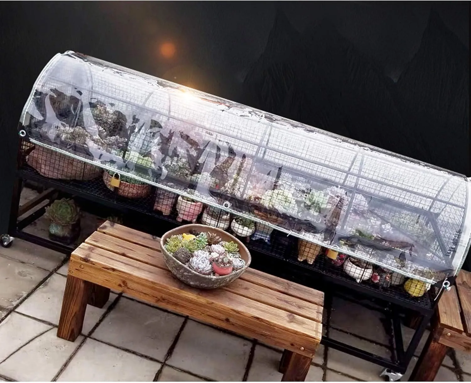 0.5mm Waterproof Clear Tarpaulin,Outdoor Clear Tarp,Windproof Cover,Waterproof Clear Tarpaulin Sheet,600g/?,with Eyelets,Size Can Be Customized (810m/315394in)