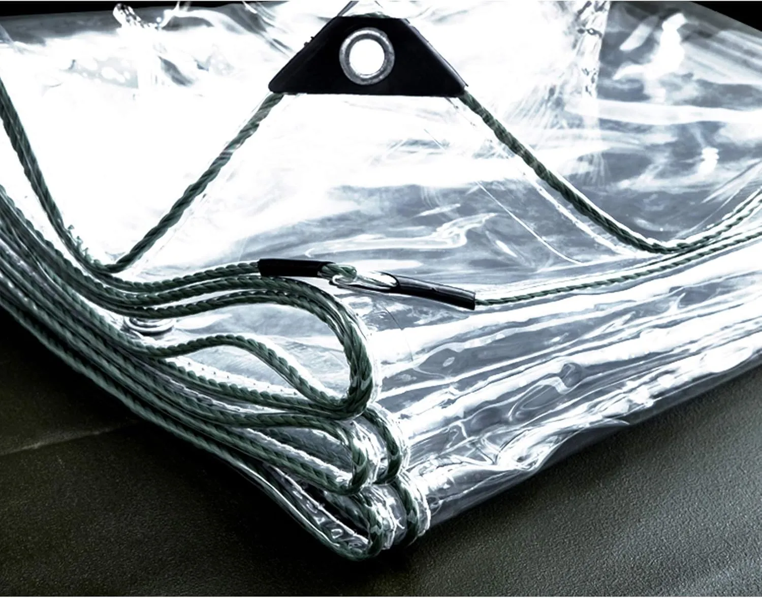 0.5mm Waterproof Clear Tarpaulin,Outdoor Clear Tarp,Windproof Cover,Waterproof Clear Tarpaulin Sheet,600g/?,with Eyelets,Size Can Be Customized (810m/315394in)