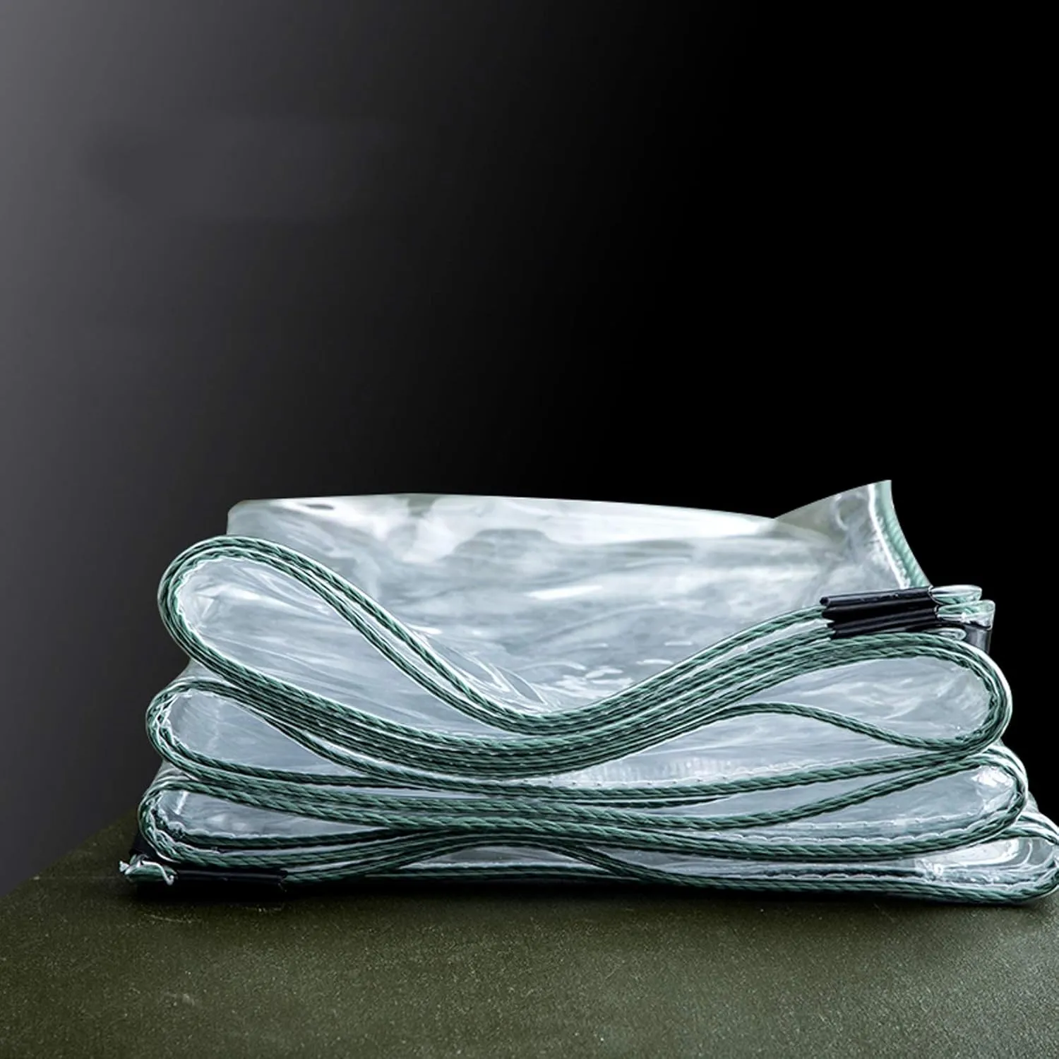 0.5mm Waterproof Clear Tarpaulin,Outdoor Clear Tarp,Windproof Cover,Waterproof Clear Tarpaulin Sheet,600g/?,with Eyelets,Size Can Be Customized (810m/315394in)