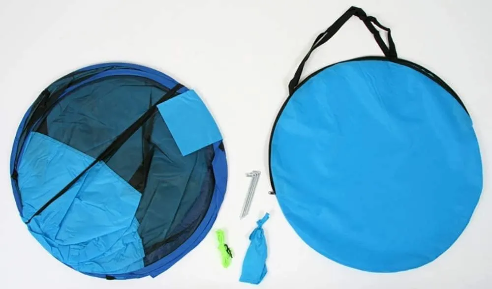 1-2 People Beach Tent, Waterproof Sun Shelter, Tarp Outdoor Shade Canopy for Family Holiday Party,Blue