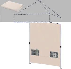 1 Sidewalls, Luma Shades 5x5 Canopy Sidewalls for Pop Up Canopy Gazebo Advertising Tent Sunshade Windproof, Waterproof, 99% UV Protection，Light Beige (Canopy Tent NOT Included)