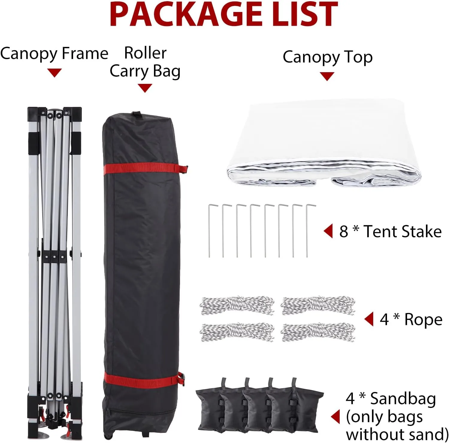 10 * 10FT Instant Pop Up Canopy Tent for One Person Setup,Pop Up Commercial Canopy Tent,Outdoor Easy Up Tent w/1-Button Push,Wheeled Bag,4 Sandbags,Bonus 8 Stakes and 4 Ropes-White