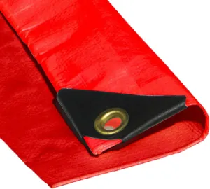 10 x 20 Red Color 12 Mil Heavy Duty Tarp w/UV Protection by X1 Tarps