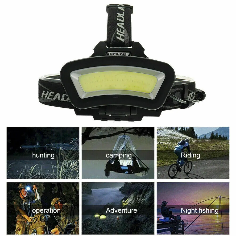 1000000LM COB LED Headlamp Headlight Torch USB Rechargeable Flashlight Work