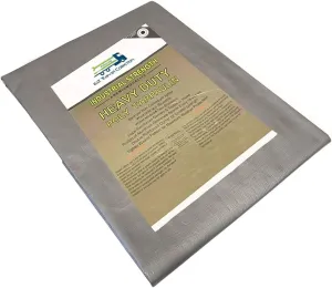 10'X14' EXTRA Heavy Duty 12 mil Silver Tarp 3 Ply Coated Reinforced Canopy 6 oz 3 Layer (Includes Tarps Tools and Toys Maintenance Manual)