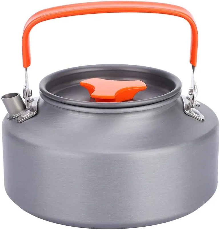 1.1L Mini Outdoor Camping Kettle, Aluminum Teapot Coffee Tea Pot Kettle for Camping Hiking Kitchen, Compact Lightweight Tea Kettle