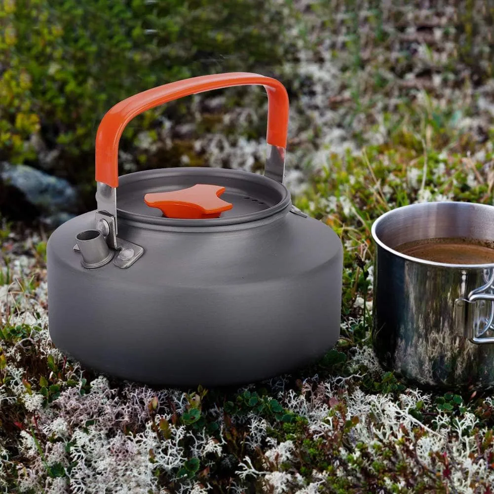 1.1L Mini Outdoor Camping Kettle, Aluminum Teapot Coffee Tea Pot Kettle for Camping Hiking Kitchen, Compact Lightweight Tea Kettle