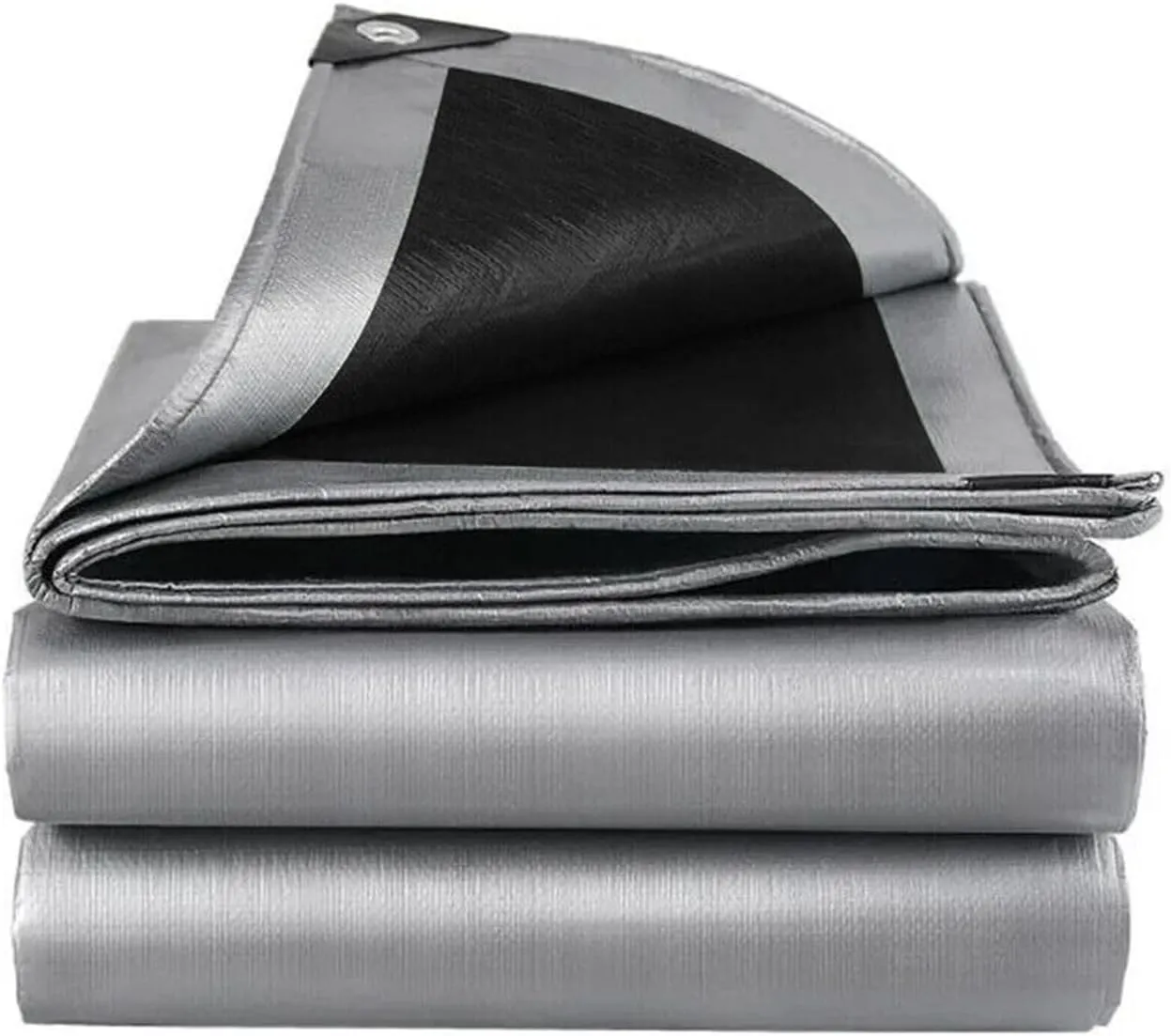 12 x 20ft Tarps Heavy Duty Thick Waterproof, Poly Canopy Silver   Black Tent Shelter Cover, 16 Mil Tarpaulin Shade, Rip and Tear Proof, UV Resistant Tarpaulin with Grommets and Reinforced Edges
