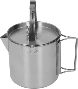 1.2L Camping Pot Camping Kettle Stainless Steel Camping Kettle Portable Teapot Coffee Pot Outdoor Cookware for Hiking Camping Picnic