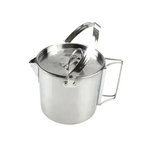 1.2L Stainless Steel Kettle Collapsible Outdoor Boil Water Hanging Pot for Camping Hiking and Picnic Cookware Durable and Portable Picnic Pot/3057