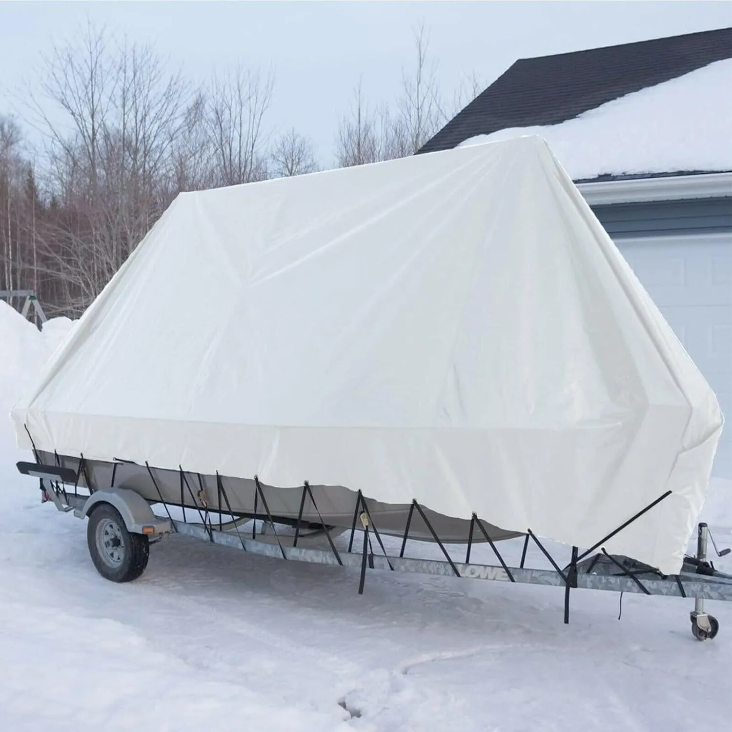 12'x 20' Tarps Heavy Duty Thick Waterproof, Poly Canopy White Tent Shelter Cover, 12 Mil Tarpaulin Shade, Rip and Tear Proof, UV Resistant Tarpaulin with Grommets and Reinforced Edges