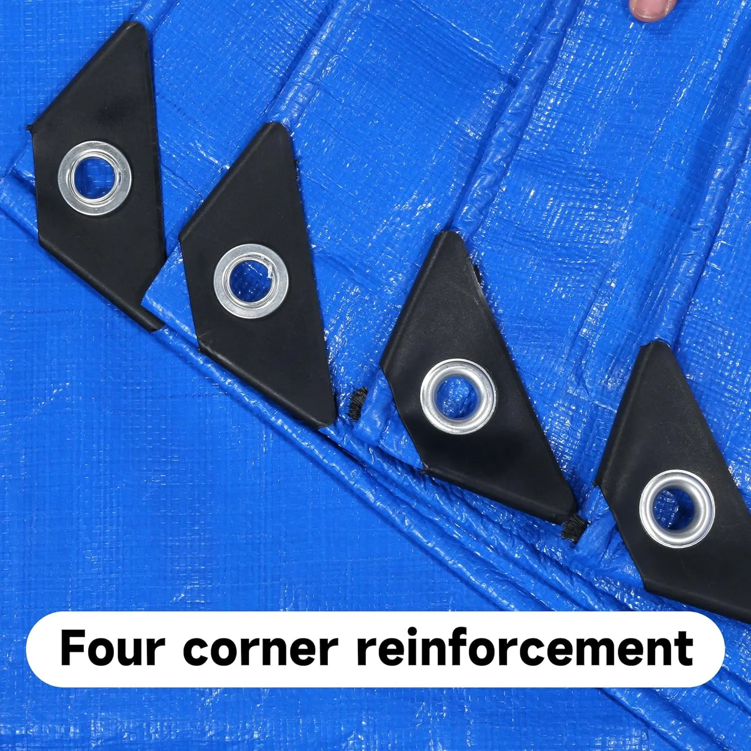 12x20 10Mil Heavy Duty Blue Tarps, UV Resistant & Waterproof Tarp with Grommets, Durable Poly Soft Surface Tear Resistance Tarpaulin, Cover for Patio/Vehicle/Pool/Boat/Tent, Full Size