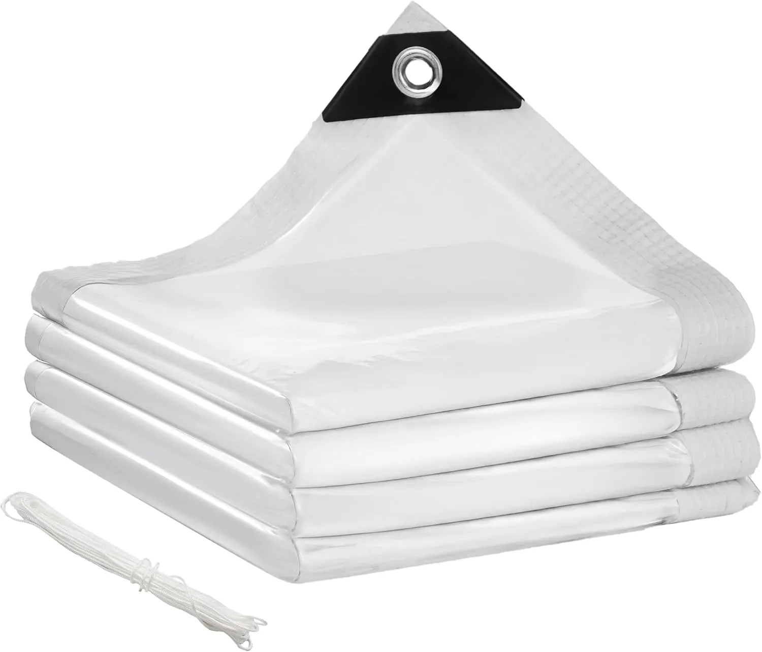 13 * 20ft Clear PVC Tarp, 12mil Thick Waterproof Transparent Vinyl With Grommets for Greenhouse Covering, Carports, Patios, Outdoor Event Shelters, Farms