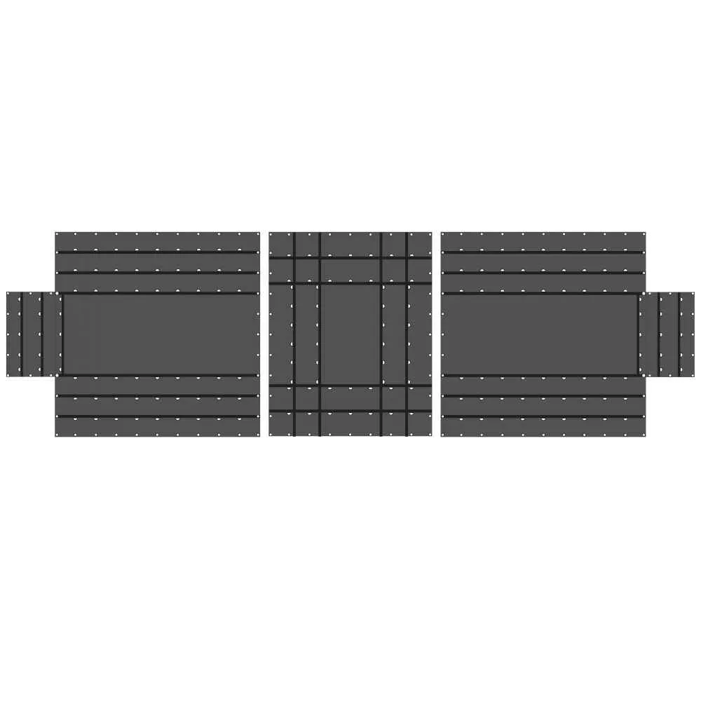 14 oz. 3 Pc. Lumber Tarp - Ends: 20' x 20' (6' Drop); Mid: 20' x 16' - Black