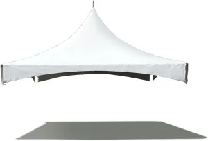 15' x 15' Replacement Tent Top for High Peak Frame Style Party Tents | Solid White Commercial Grade PVC Vinyl | Includes Top and Storage Bag (Top ONLY - Frame Not Included)