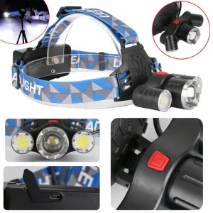 15000LM 3x XM-L T6 LED Rotate Rechargeable 18650 Headlamp Head Light Torch Outdoor Bike Bicycle Accessories Top Quality Dec 29