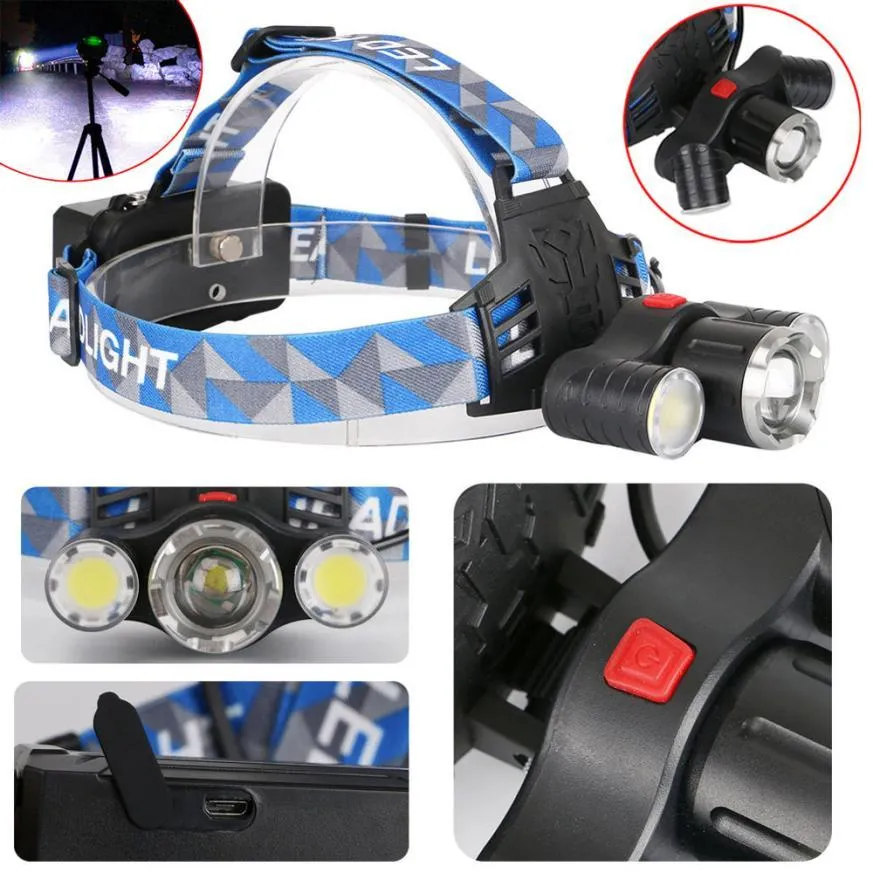 15000LM 3x XM-L T6 LED Rotate Rechargeable 18650 Headlamp Head Light Torch Outdoor Bike Bicycle Accessories Top Quality Dec 29