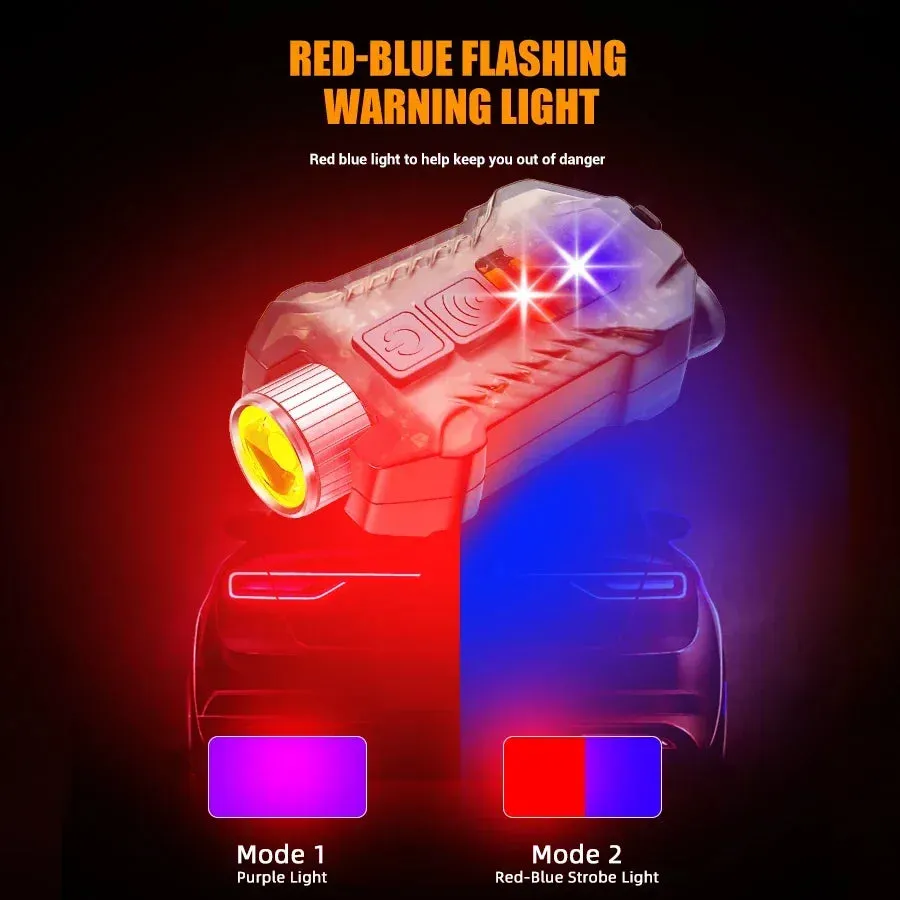 1500lm High Power LED Headlamp, USB Rechargeable COB Flashlight, 7500mAh Battery, Camping & Fishing Torch Lantern
