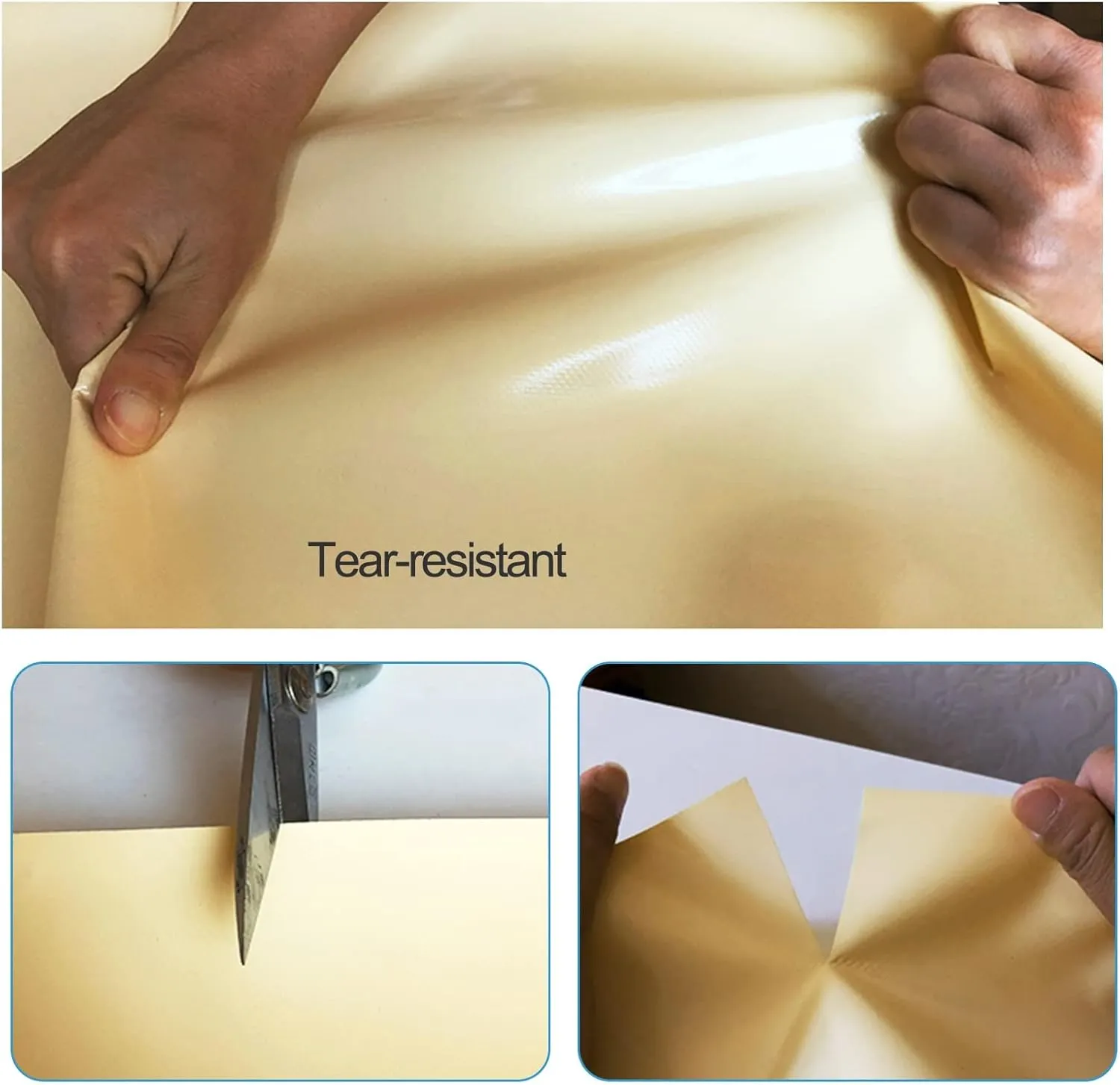 1.5x6m/2x2m/2x3m/3x6m Tarpaulin Heavy Duty 500g/㎡ Waterproof Tarp Large Ground Camping Sheet with Sturdy Eyelets for Outdoor Furniture Caravan Car Cover, Beige(1x4m)