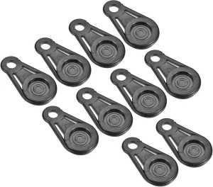 16 Pack Tarp Grabbers Tent Clips - Outdoor Waterproof Sun Shade Canopy Tent Movable Tarp Clips, Apply to Camping Hiking (12mm, Black)