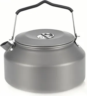 1.6L Camping Kettle Medium, Lightweight Aluminum Water Pot with Carrying Bag, Compact and Portable Tea Kettle for Outdoor Adventures kettles for boiling water, Hiking, Camping, Picnics, and Travel.