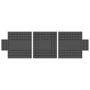 18 oz. 3 Piece Lumber Tarp - 20' x 18' (6' Drop) for all 3 pieces - Black