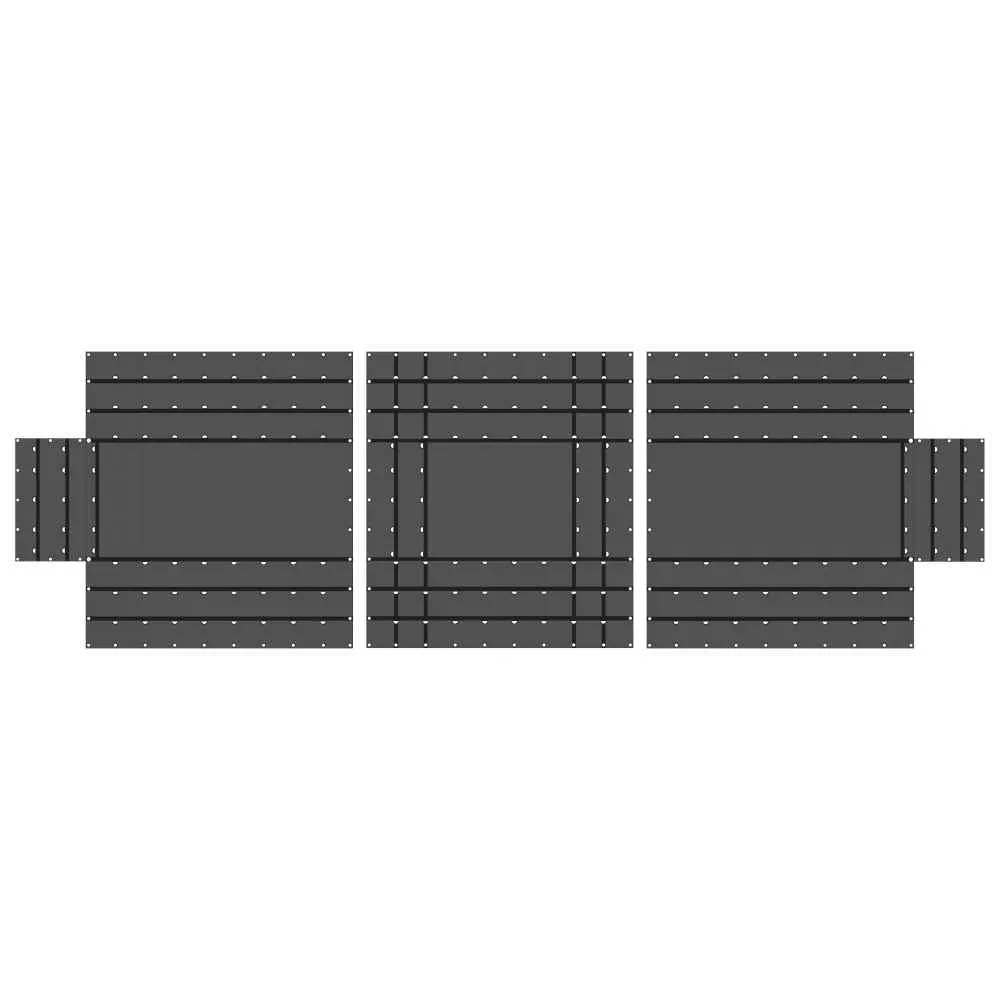 18 oz. 3 Piece Lumber Tarp - 20' x 18' (6' Drop) for all 3 pieces - Black