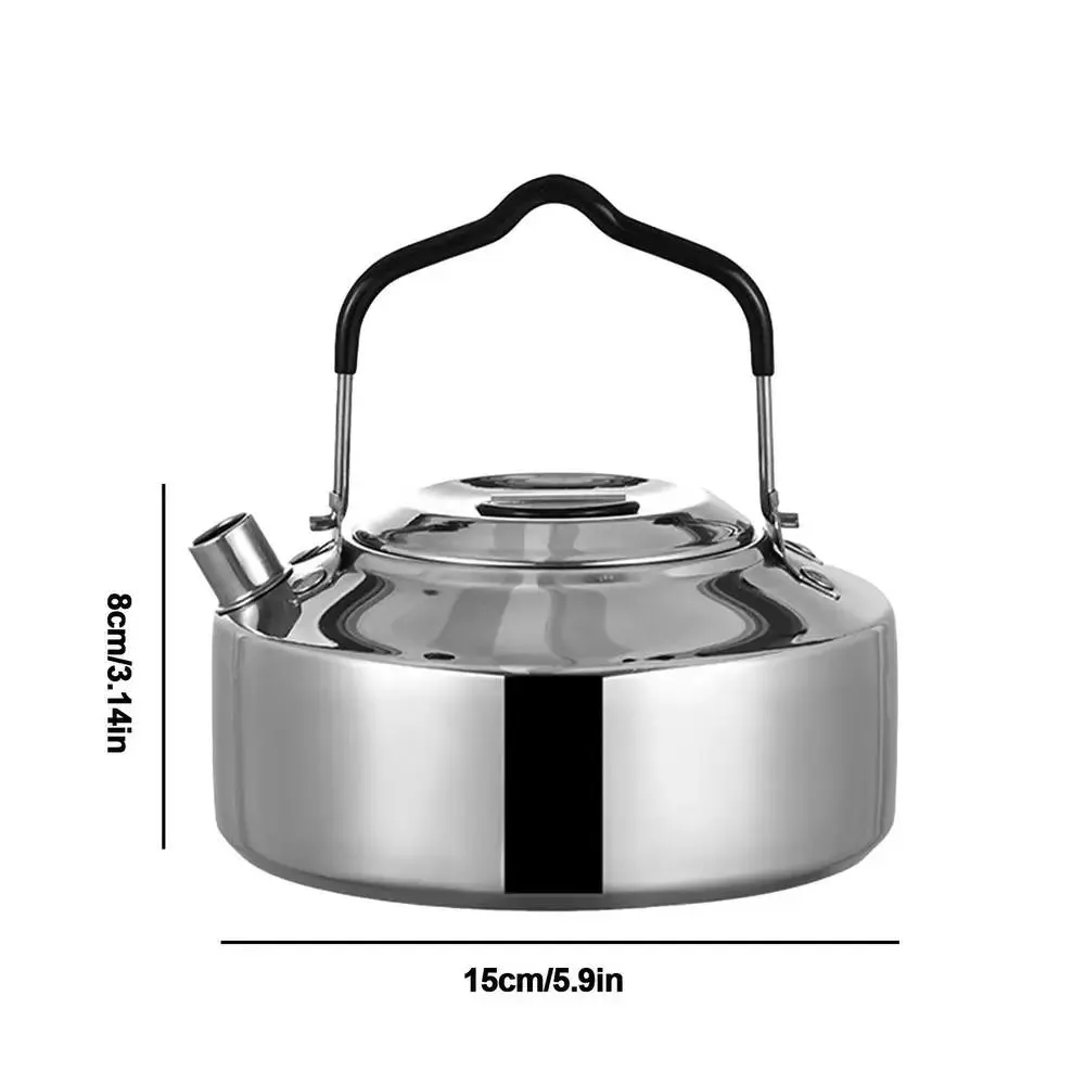 1L Stainless Steel Camping Boil Water Kettle