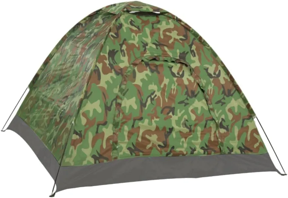 1Pc Camouflage Tent for One Person Lightweight Instant Pop Up Hiking Tent for Outdoor Camping Quick Setup UV Protection Random Color
