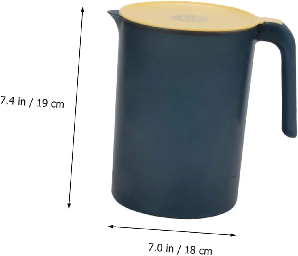 1Pc Heat Resistant Plastic Cold Water Pitcher with Lid Juice and Tea Kettle Household Water Jug Capacity Drink Container for Cold Beverages