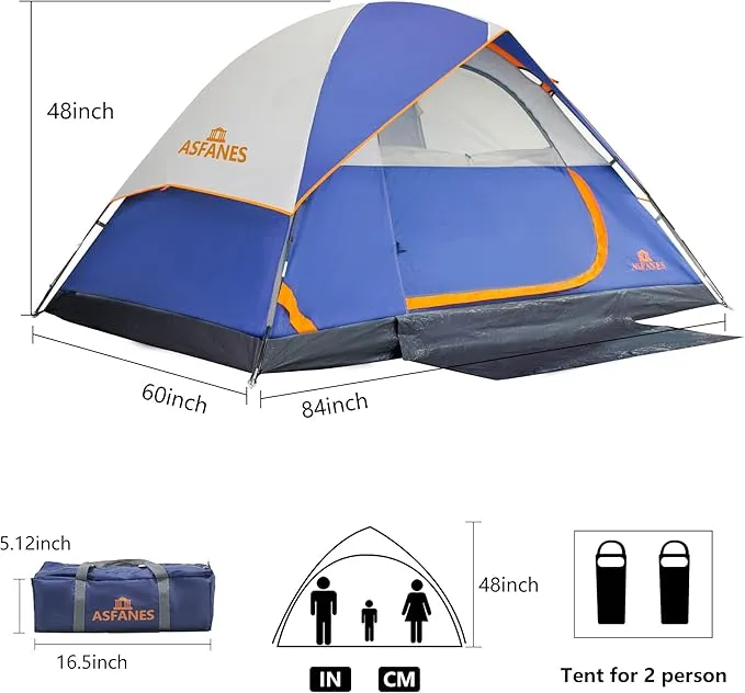 2-12 Person Tents for Camping Waterproof, Backpack Double Layer Camping Tents, Perfect Picnics, Fishing and Backyard Camping