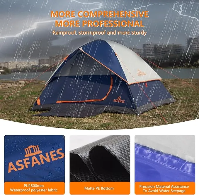 2-12 Person Tents for Camping Waterproof, Backpack Double Layer Camping Tents, Perfect Picnics, Fishing and Backyard Camping