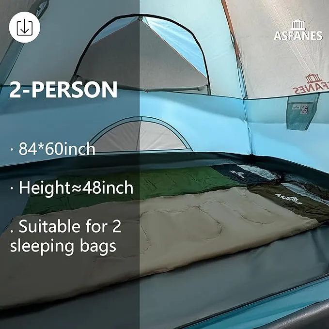 2-12 Person Tents for Camping Waterproof, Backpack Double Layer Camping Tents, Perfect Picnics, Fishing and Backyard Camping