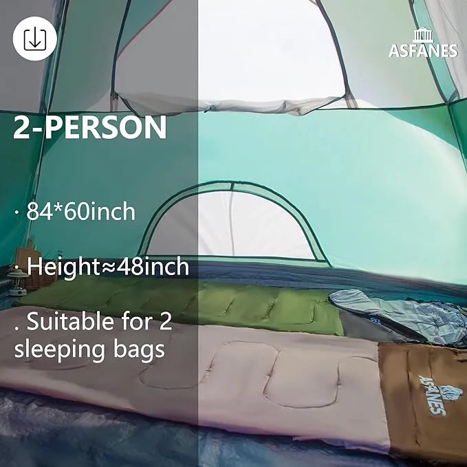 2-12 Person Tents for Camping Waterproof, Backpack Double Layer Camping Tents, Perfect Picnics, Fishing and Backyard Camping