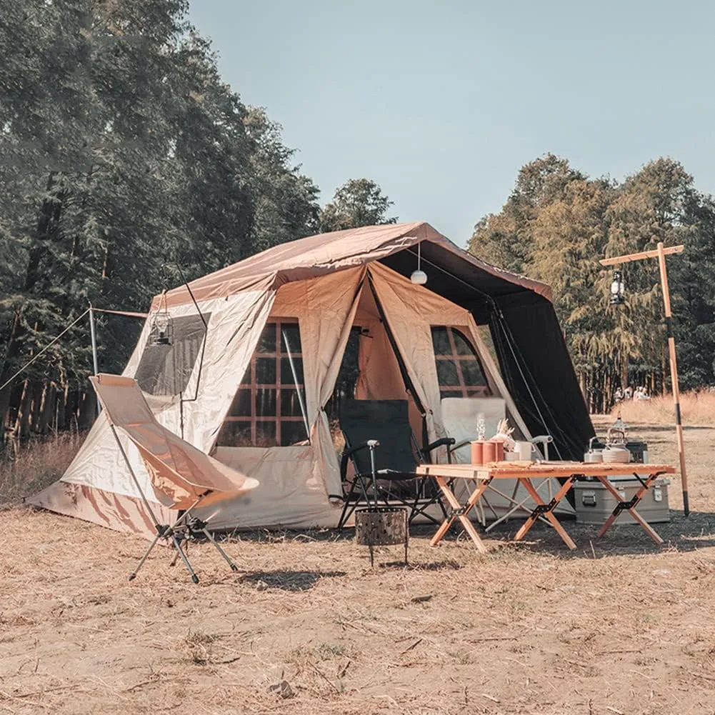 2-Layer Camping Tent 5-8 Person,Family Tent with Top Rainfly Festival Tent for Backpacking Hiking Outdoor and Gathering - Glamping Yurt Tent