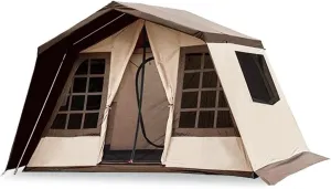 2-Layer Camping Tent 5-8 Person,Family Tent with Top Rainfly Festival Tent for Backpacking Hiking Outdoor and Gathering - Glamping Yurt Tent