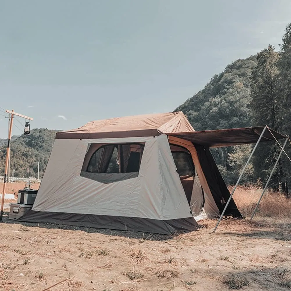 2-Layer Camping Tent 5-8 Person,Family Tent with Top Rainfly Festival Tent for Backpacking Hiking Outdoor and Gathering - Glamping Yurt Tent