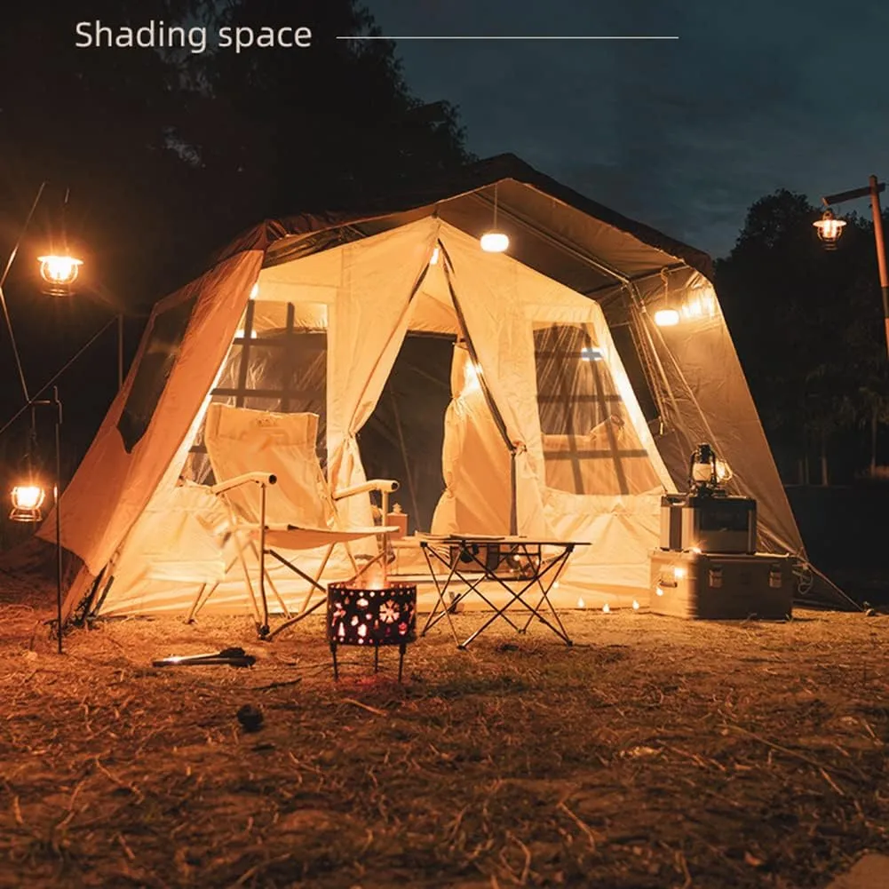 2-Layer Camping Tent 5-8 Person,Family Tent with Top Rainfly Festival Tent for Backpacking Hiking Outdoor and Gathering - Glamping Yurt Tent