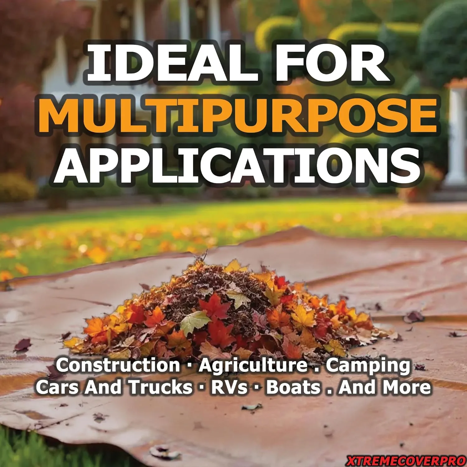 20' x 40' Brown Super Ultra Heavy-Duty Tarp – 20 Mil Waterproof & UV-Resistant 20x40 - Large Outdoor Tarp, Waterproof Cover for Rain Camping, Tent, UV Protection, Reinforced Corners