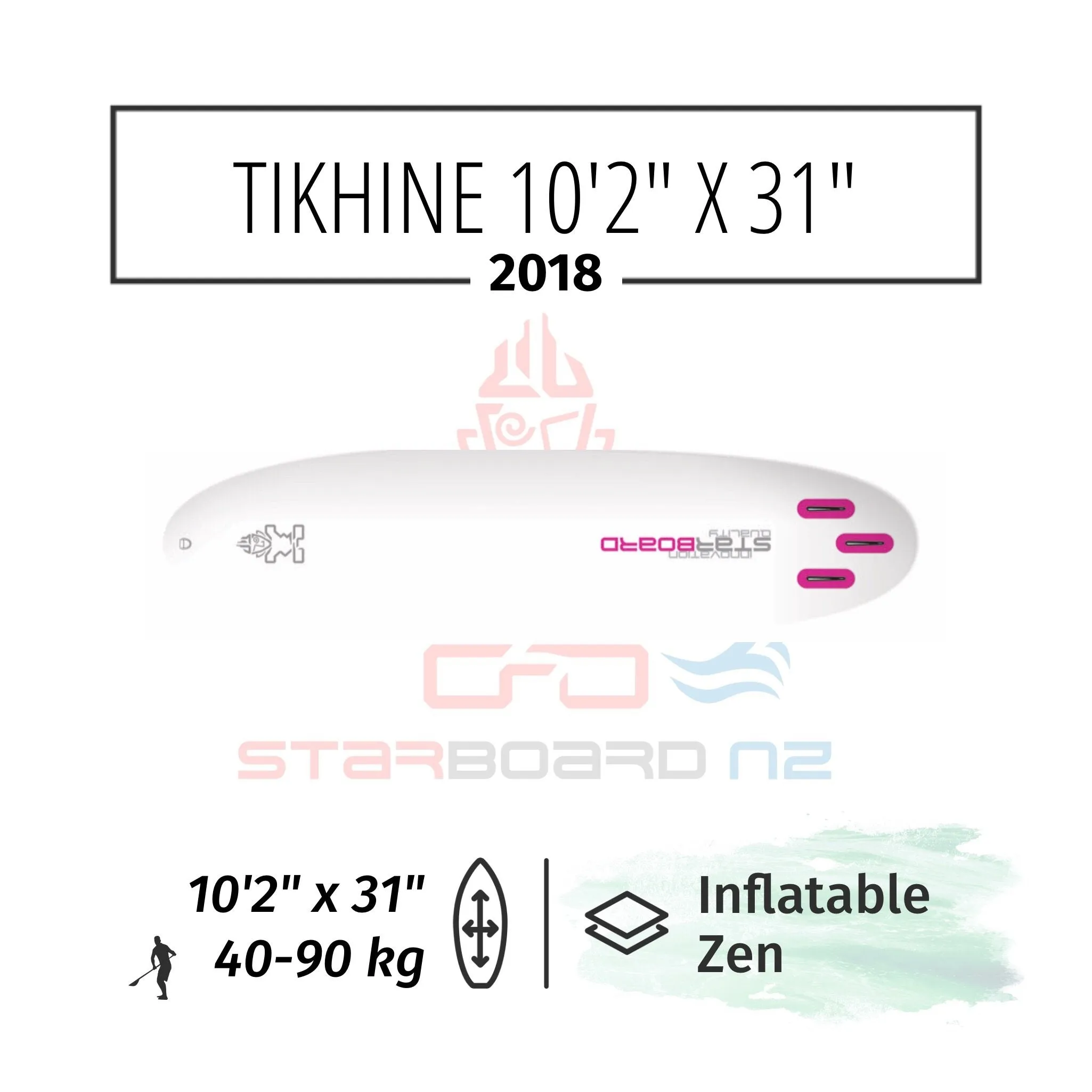 2018 INFLATABLE SUP 10'2"x31"x4.75" TIKHINE