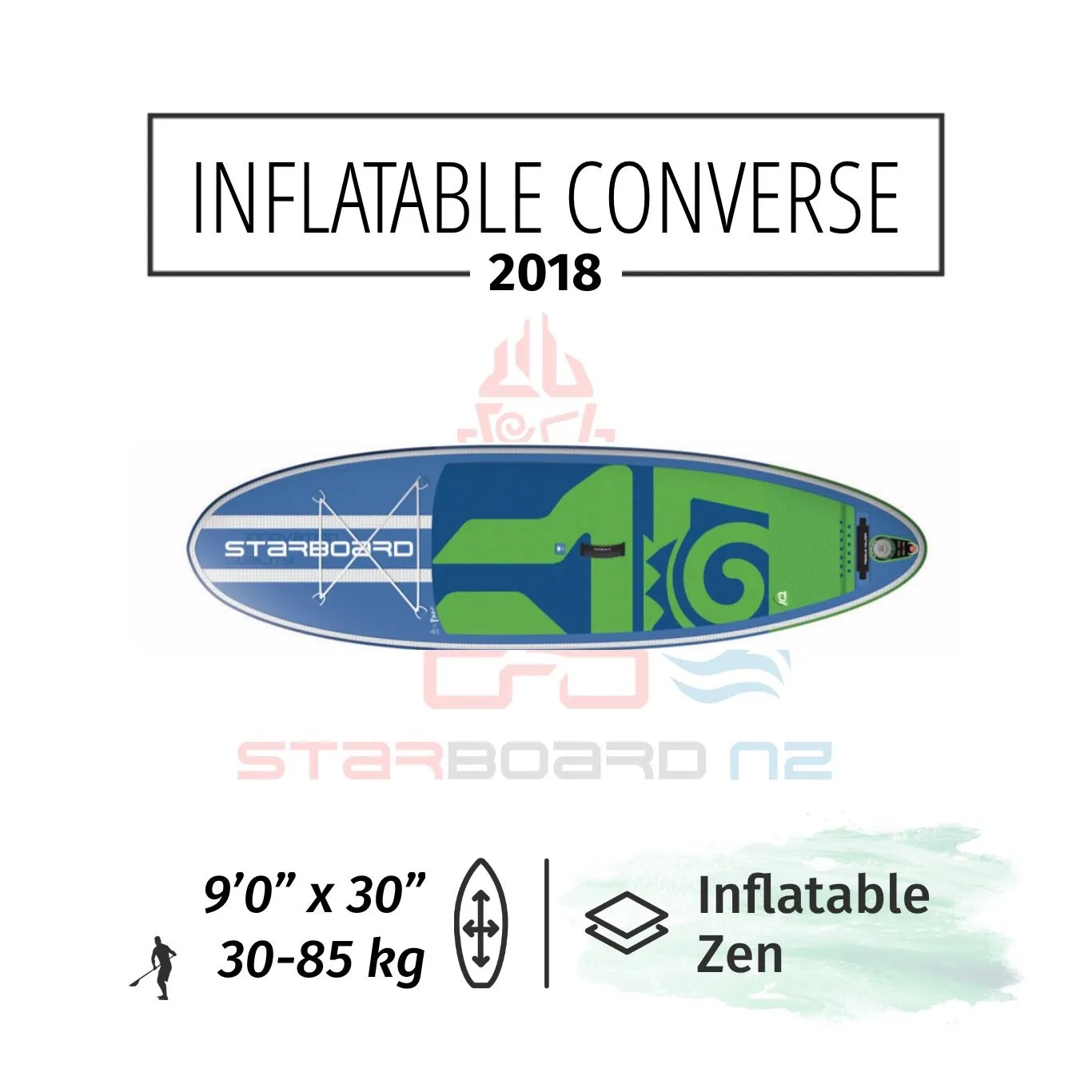 2018 INFLATABLE SUP ALL ROUND  9'0"x30" CONVERSE ZEN