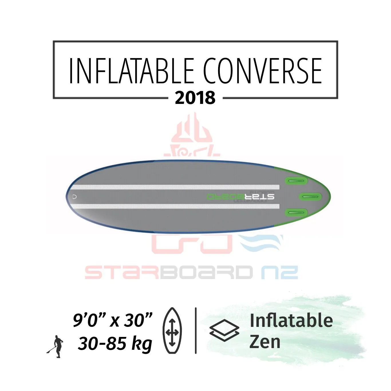 2018 INFLATABLE SUP ALL ROUND  9'0"x30" CONVERSE ZEN