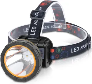 20W LED Headlamp Waterproof Headlight,Superbright Rechargeable Head Lamps with 2 Modes Mining Headlight Flashlight Torch for Hunting Camping Fishing Outdoor (White Light)