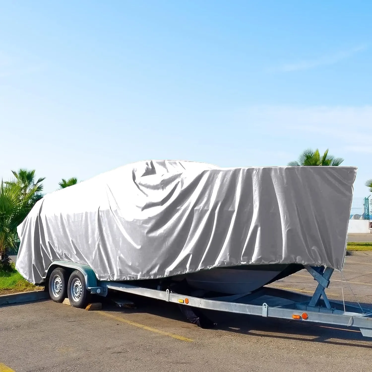 20'X20' 12 mil White Tarp Extra Heavy Duty 3 Ply Reinforced Canopy 6 oz 3 Layer (Finished Size 19'.6 x 19'.6)