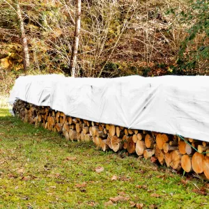20'X20' 12 mil White Tarp Extra Heavy Duty 3 Ply Reinforced Canopy 6 oz 3 Layer (Finished Size 19'.6 x 19'.6)