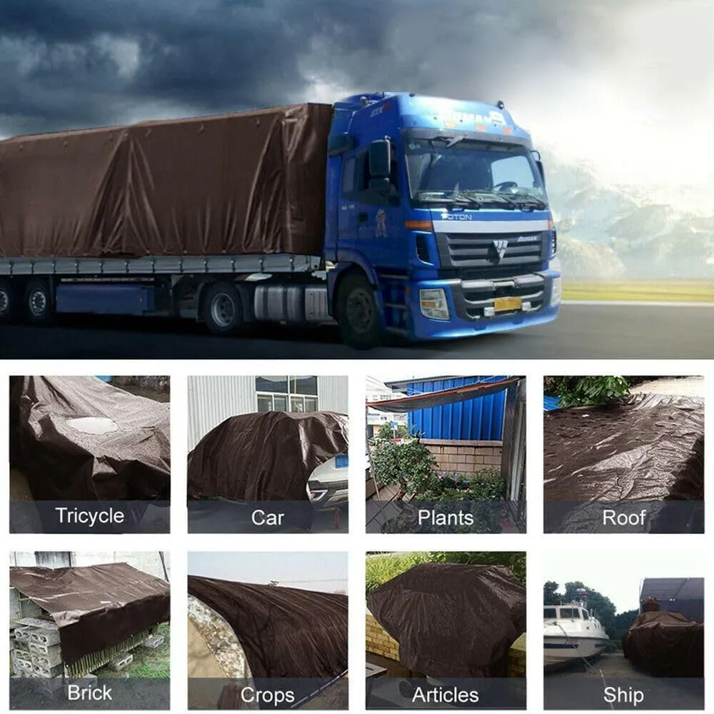 24x30 Feet Heavy Duty Tarp, 16 Mil, UV and Tear Resistant, Outdoor Cover With Reinforced Edge Grommets for Roofs, Patios, Camping, Trucks, Yachts