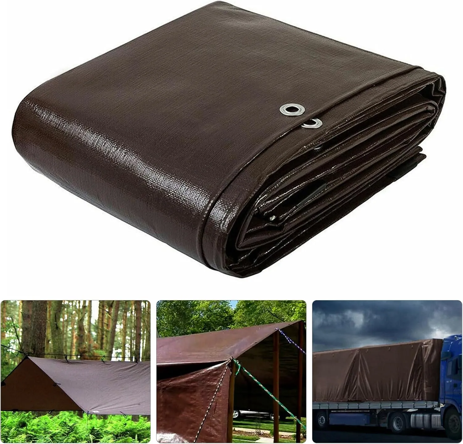 24x30 Feet Heavy Duty Tarp, 16 Mil, UV and Tear Resistant, Outdoor Cover With Reinforced Edge Grommets for Roofs, Patios, Camping, Trucks, Yachts