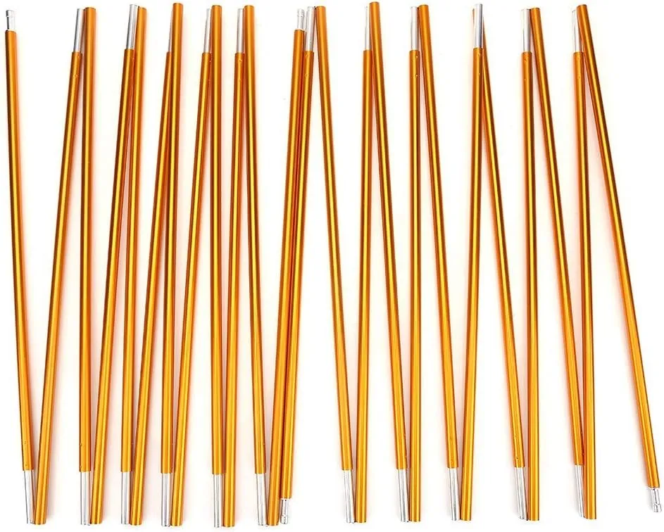 2Pcs/Lot Outdoor Camping Hiking Travel Telescoping Tarp Poles,12 Sections Aluminum Alloy,Tent Poles for Tent Fly, Awning, Outdoor Camping, Hiking, Backpacking Rainfly, 12 Sections Aluminum Alloy